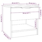 Tables de chevet 2 pcs Sonoma gris Bois d'ingénierie – Image 5