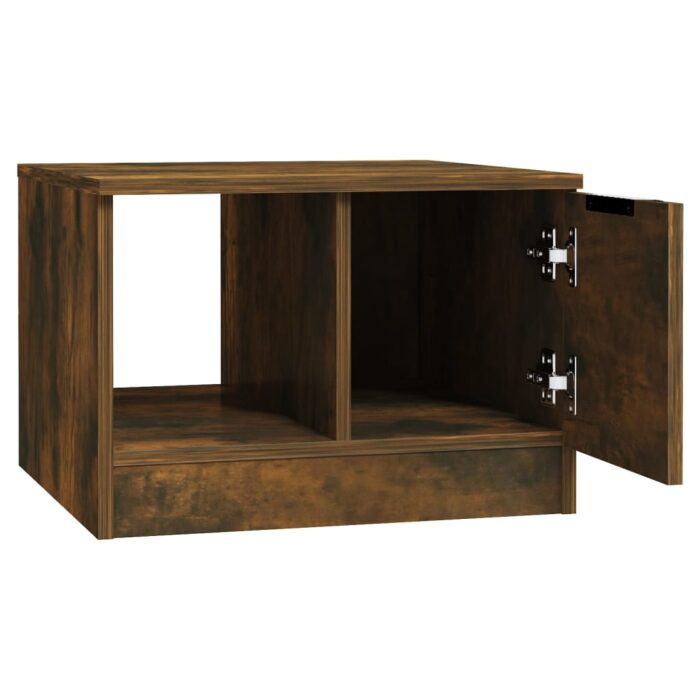 Table basse Chêne fumé 50x50x36 cm Bois d'ingénierie – Image 4