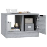 Table basse sonoma gris 50x50x36 cm bois d'ingénierie – Image 2