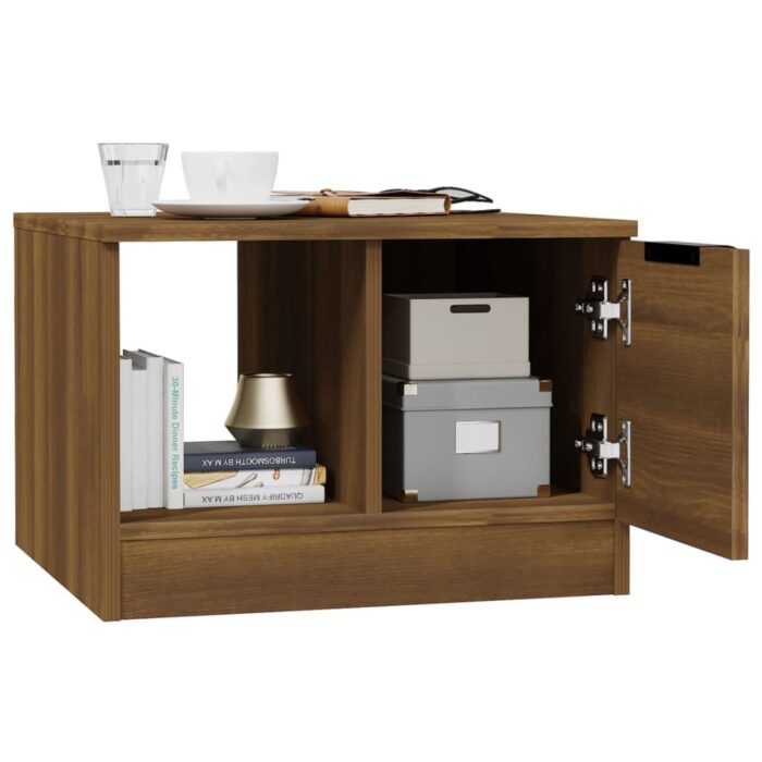 Table basse Chêne marron 50x50x36 cm Bois d'ingénierie – Image 2