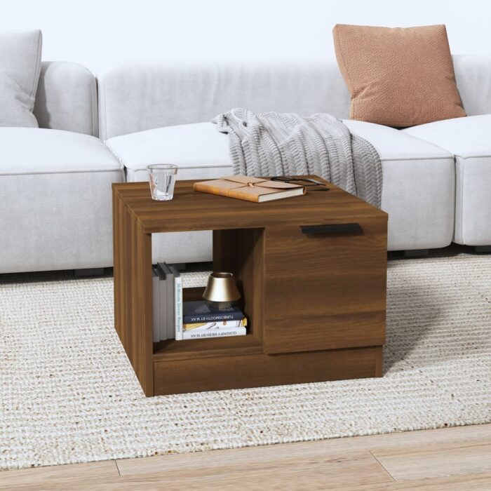 Table basse Chêne marron 50x50x36 cm Bois d'ingénierie – Image 1