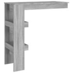 Table bar murale Sonoma gris 102x45x103,5 cm Bois d'ingénierie – Image 3