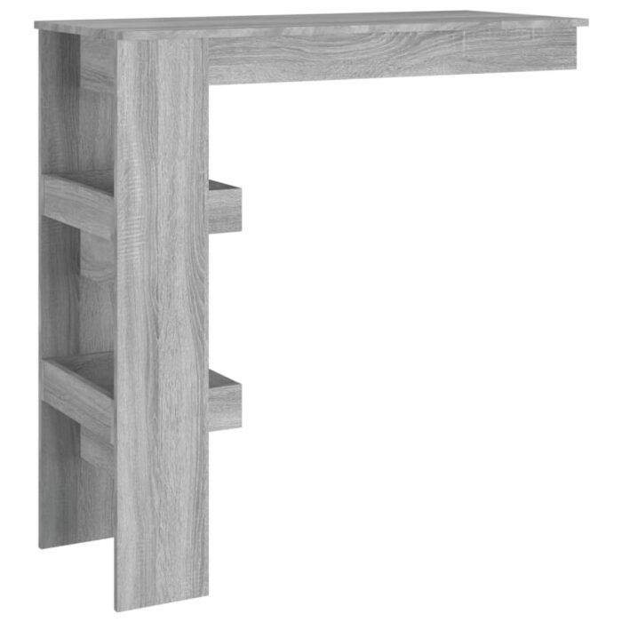Table bar murale Sonoma gris 102x45x103,5 cm Bois d'ingénierie – Image 3