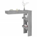 Table bar murale Sonoma gris 102x45x103,5 cm Bois d'ingénierie – Image 5