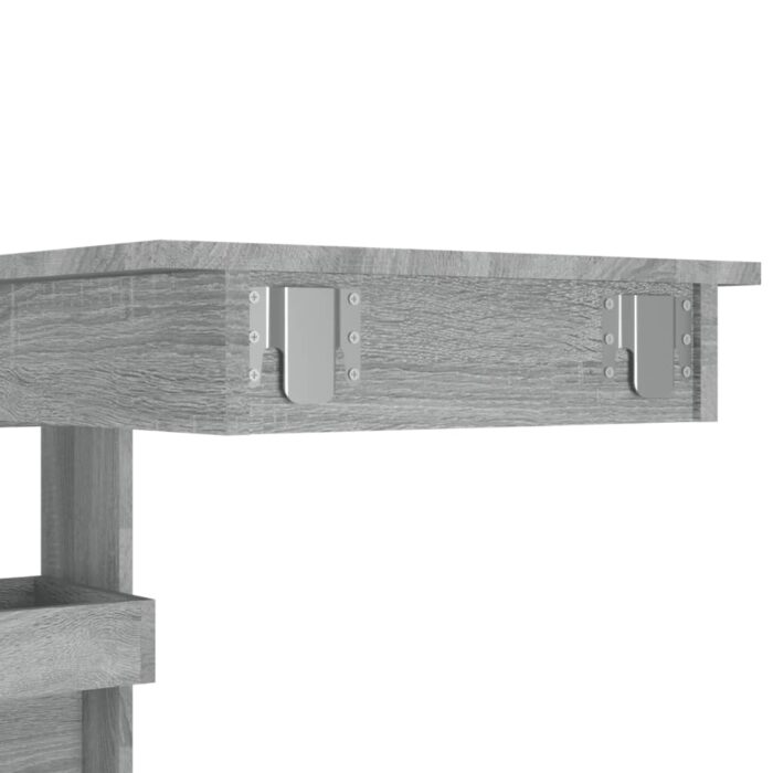Table bar murale Sonoma gris 102x45x103,5 cm Bois d'ingénierie – Image 6