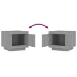 Table basse sonoma gris 51x50x45 cm bois d'ingénierie – Image 4