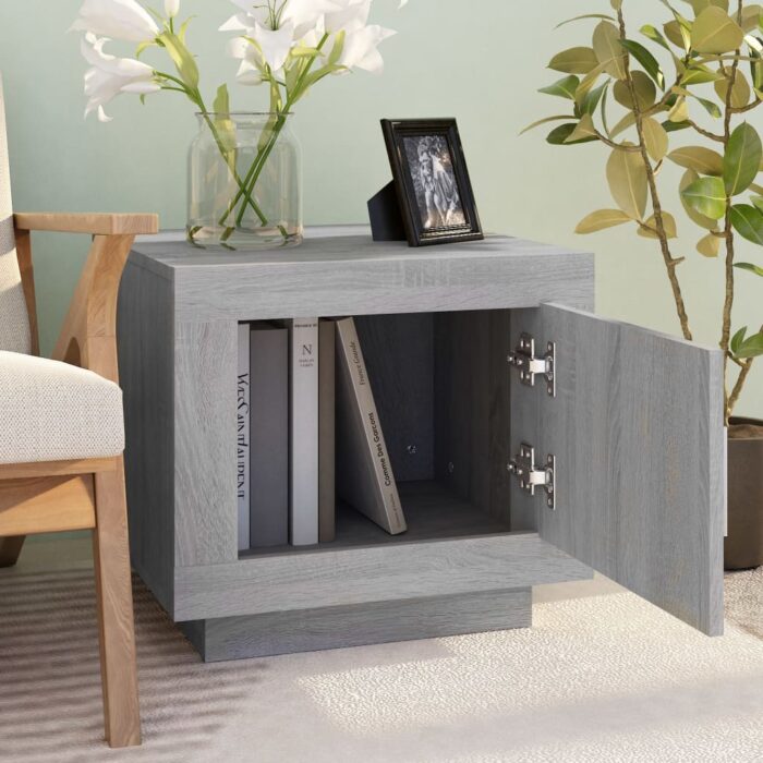 Table basse sonoma gris 51x50x45 cm bois d'ingénierie – Image 5