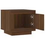 Table basse chêne marron 51x50x45 cm bois d'ingénierie – Image 3