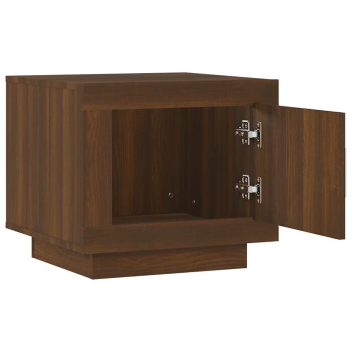 Table basse chêne marron 51x50x45 cm bois d'ingénierie – Image 3