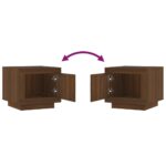 Table basse chêne marron 51x50x45 cm bois d'ingénierie – Image 4