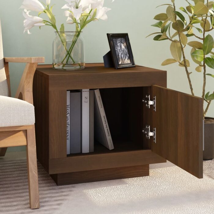 Table basse chêne marron 51x50x45 cm bois d'ingénierie – Image 5