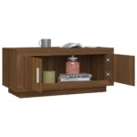 Table basse Chêne marron 102x50x45 cm Bois d'ingénierie – Image 2