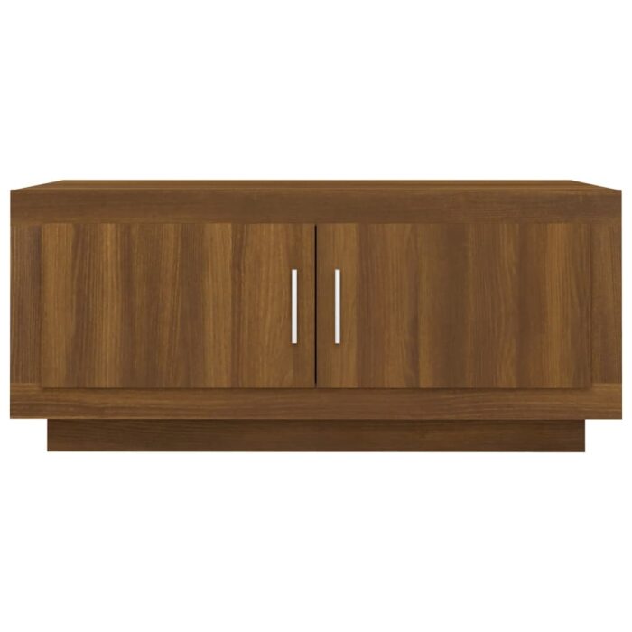 Table basse Chêne marron 102x50x45 cm Bois d'ingénierie – Image 3