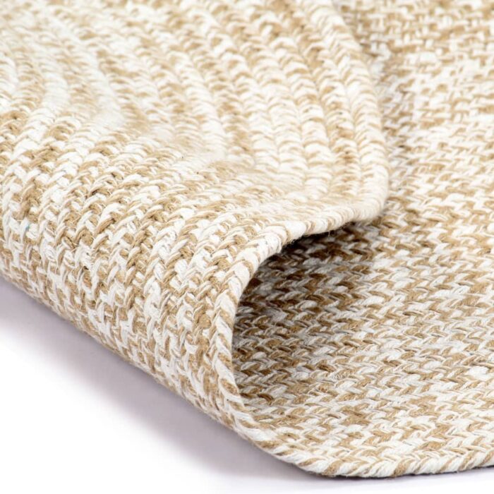 VXL8720286970706_a_en_hd_1.jpg Tapis fait à la main Jute Blanc et marron 240 cm – Image 1