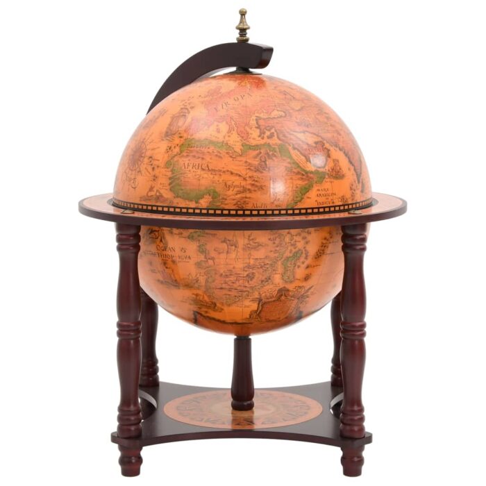 Support à vin bar forme globe Marron Bois d'eucalyptus massif – Image 3