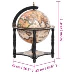 Support à vin bar forme globe Noir Bois d'eucalyptus massif – Image 7
