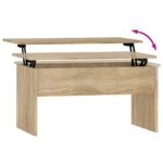 Table basse chêne sonoma 80x50,5x41,5 cm bois d'ingénierie – Image 4
