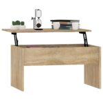 Table basse chêne sonoma 80x50,5x41,5 cm bois d'ingénierie – Image 5