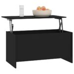 Table basse noir 102x55,5x52,5 cm bois d'ingénierie – Image 5