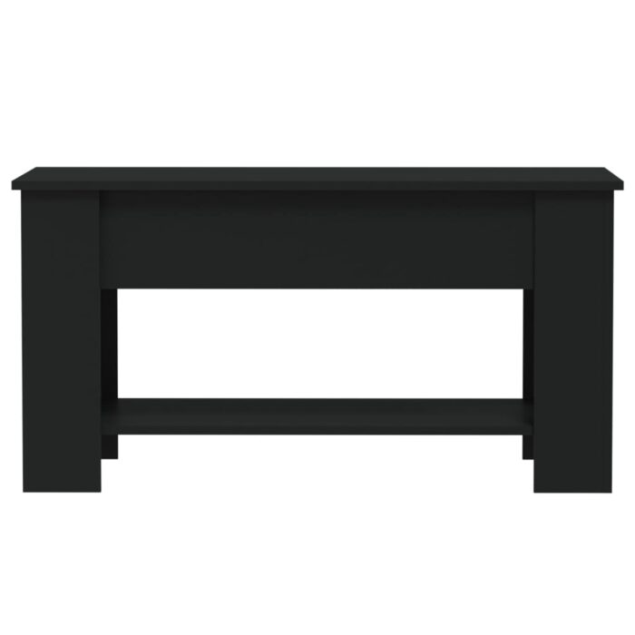 Table basse noir 101x49x52 cm bois d'ingénierie – Image 2