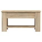 Table basse chêne sonoma 101x49x52 cm bois d'ingénierie – Image 2