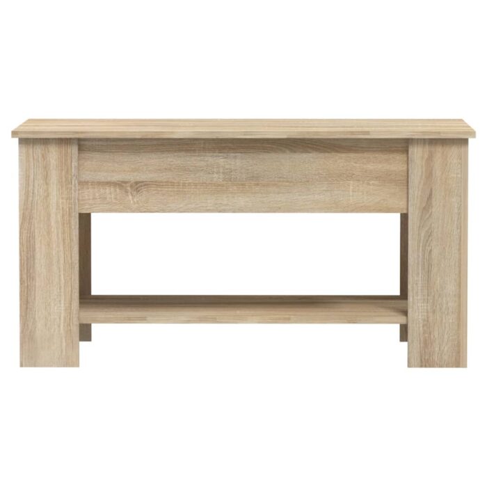 Table basse chêne sonoma 101x49x52 cm bois d'ingénierie – Image 2