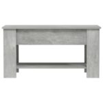 Table basse gris béton 101x49x52 cm bois d'ingénierie – Image 2