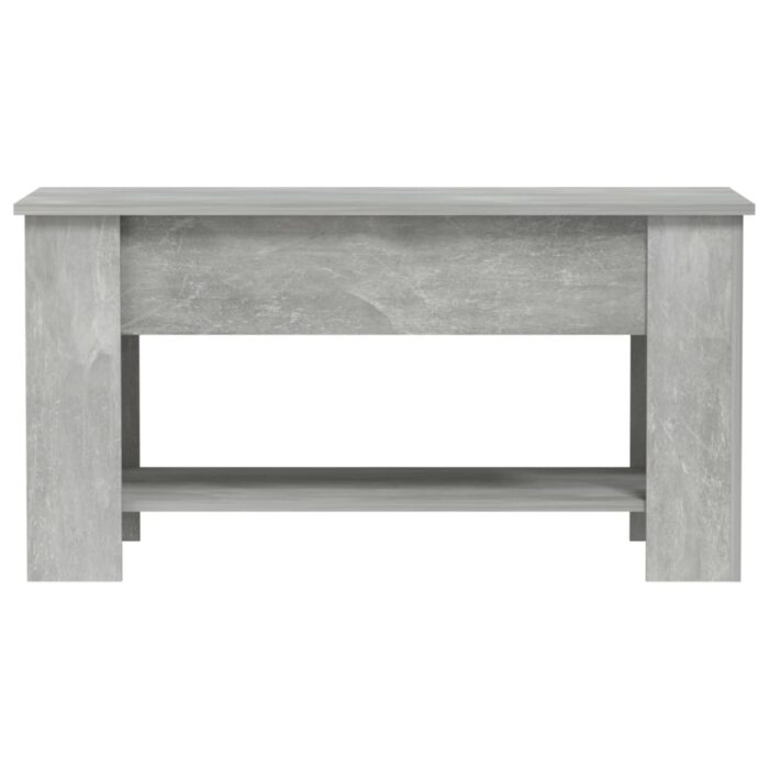 Table basse gris béton 101x49x52 cm bois d'ingénierie – Image 2