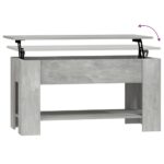 Table basse gris béton 101x49x52 cm bois d'ingénierie – Image 4