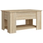 Table basse chêne sonoma 79x49x41 cm bois d'ingénierie – Image 3