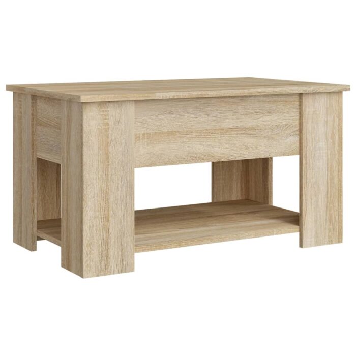 Table basse chêne sonoma 79x49x41 cm bois d'ingénierie – Image 3
