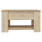 Table basse chêne sonoma 79x49x41 cm bois d'ingénierie – Image 4