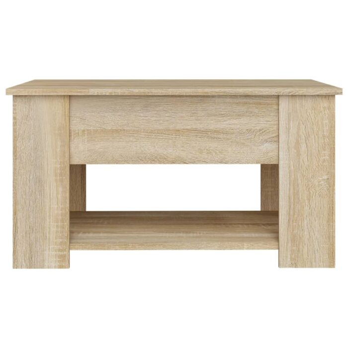Table basse chêne sonoma 79x49x41 cm bois d'ingénierie – Image 4