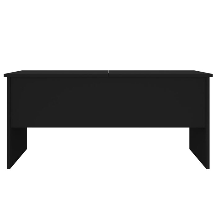 Table basse noir 102x50,5x46,5 cm bois d'ingénierie – Image 4