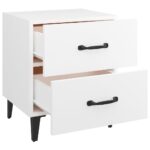 Tables de chevet 2 pcs Blanc 40x35x47,5 cm – Image 4