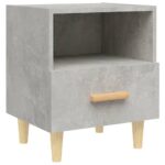 Tables de chevet 2 pcs Gris béton 40x35x47 cm – Image 3