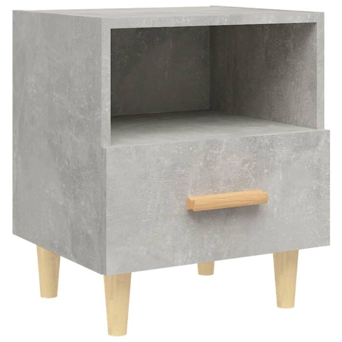 Tables de chevet 2 pcs Gris béton 40x35x47 cm – Image 3