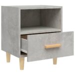 Tables de chevet 2 pcs Gris béton 40x35x47 cm – Image 4