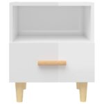 Tables de chevet 2 pcs blanc brillant 40x35x47 cm – Image 2
