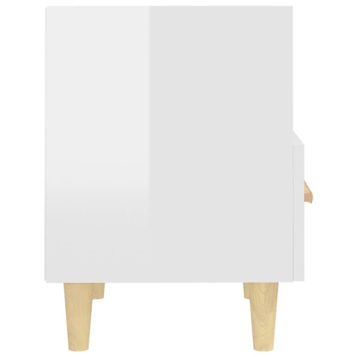 Tables de chevet 2 pcs blanc brillant 40x35x47 cm – Image 5