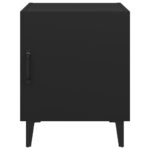 Tables de chevet 2 pcs Noir Bois d'ingénierie – Image 2