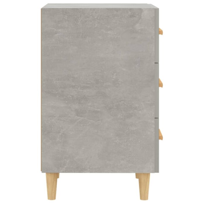 Table de chevet gris béton 40x40x66 cm bois d'ingénierie – Image 3