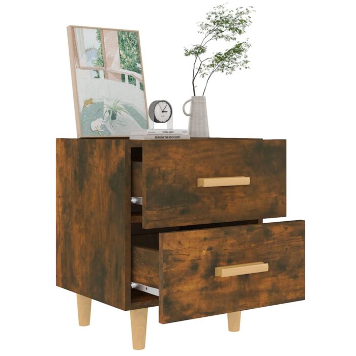 Table de chevet Chêne fumé 40x35x47,5 cm – Image 4
