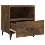 Tables de chevet 2 pcs Chêne fumé Bois d'ingénierie – Image 4