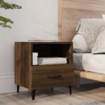 Tables de chevet 2 pcs Chêne marron Bois d'ingénierie – Image 6