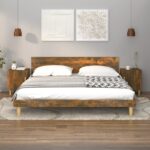 Tables de chevet 2 pcs Chêne fumé Bois d'ingénierie