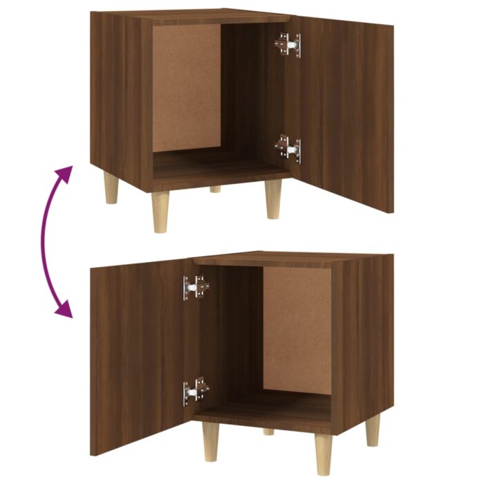 Tables de chevet 2 pcs Chêne marron Bois d'ingénierie – Image 5