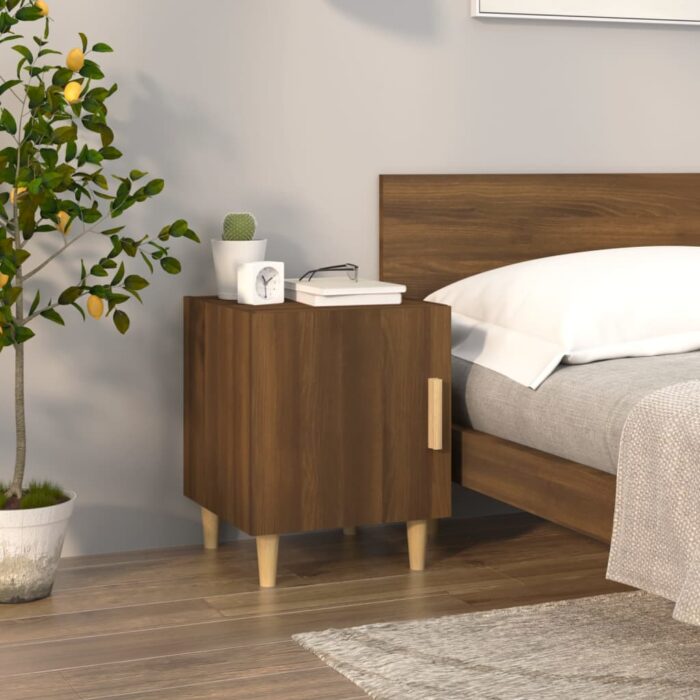 Tables de chevet 2 pcs Chêne marron Bois d'ingénierie – Image 6