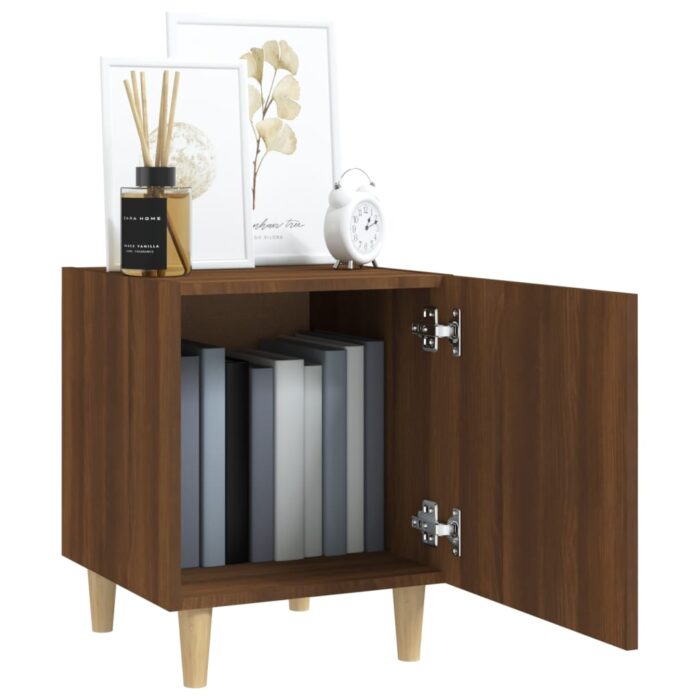 Tables de chevet 2 pcs Chêne marron Bois d'ingénierie – Image 7