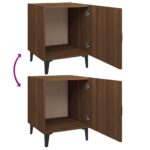 Tables de chevet 2 pcs Chêne marron Bois d'ingénierie – Image 5